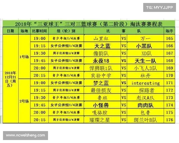 2018比赛日程 2018比赛日程